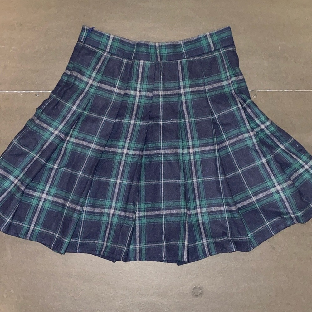 SHEIN XS Blue Green Plain Skirt Side Zip - Picture 2 of 4